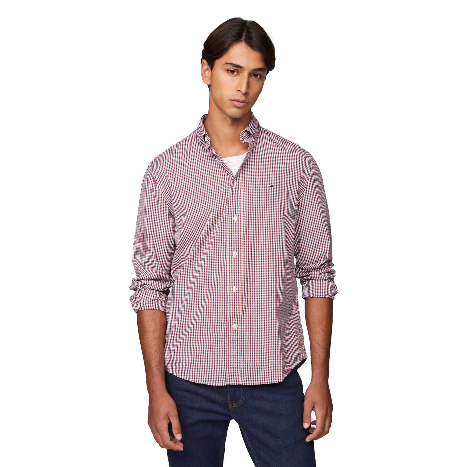 Tommy Hilfiger Flex Poplin Gingham Rf Shirt